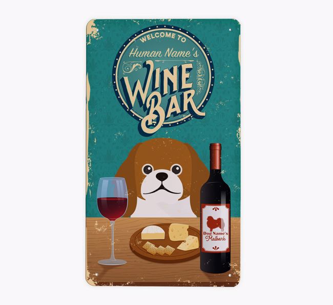 Wine Bar: Personalized {breedFullName} Metal Sign